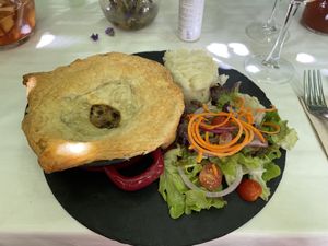 ‘Chicken’ mushroom pie  at Bellaverde in Mallorca