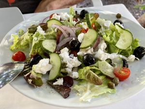 Greek salad  at Bellaverde in Mallorca