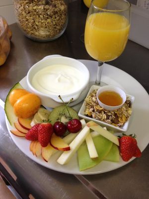 One of our rich breakfasts, best start in a lovely day! at Bellaverde in Mallorca