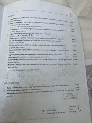 Menu September 2023  at Bellaverde in Mallorca