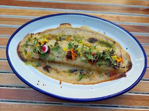 Mushroom cannelloni special 18eur at Bellaverde in Mallorca