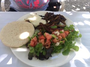Seitan Gyros with Pita (vegan) at Bellaverde in Mallorca