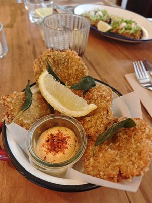 Frittierte Pilze at Bellaverde in Mallorca