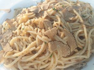 Spaghettini mit Trüffel at Bellaverde in Mallorca