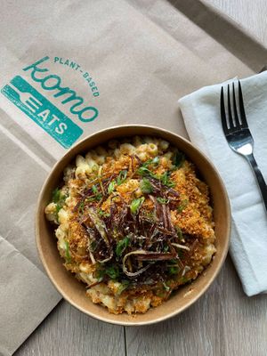Classic Mac & Cheeze at Komo Eats Vegan in Vancouver