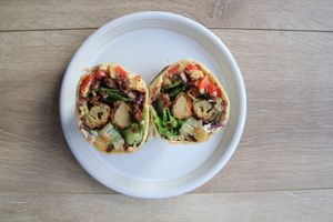 Bacun Chick'n Ranch Wrap  at Komo Eats Vegan in Vancouver