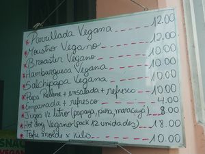 Menu at Devi Vegan Bistro in Lima