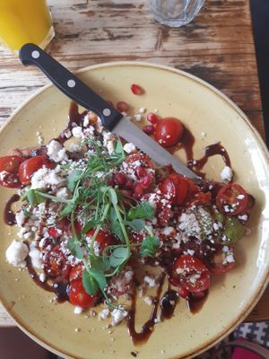 Mediterranean toast, nice but quite intense flavours at No 33 in Norwich