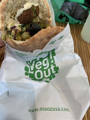 Falafel sandwich  at Maoz in Boca Raton