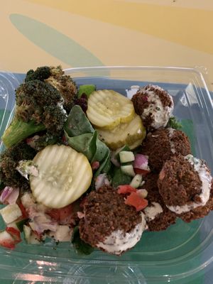 Falafel salad at Maoz in Boca Raton