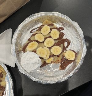 Banana and Chocolate Crepe #Veganuary at VCrepes in Long Beach