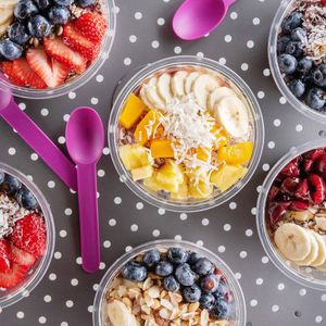 Lots of smoothie bowls at ah-Sigh-e in Jenks