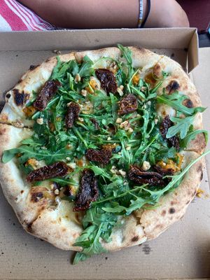 Romano vegano, insaneeeee !!!!!  at Eugene's Pizzeria in East Fremantle