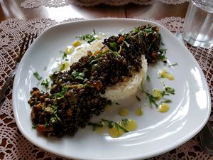 Delish vegan option at Lucciola Organic Bistro in Corfu