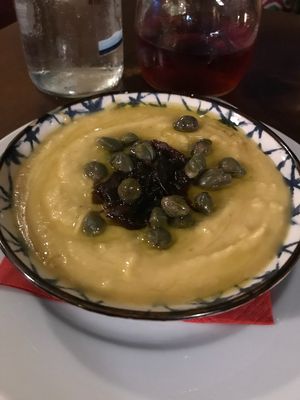 Fava at Lucciola Organic Bistro in Corfu