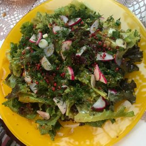 Salad at Lucciola Organic Bistro in Corfu