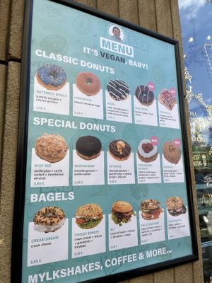 Menu  at Jones Donuts in Stuttgart