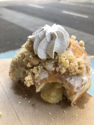 Donut close up - apple pie filling   at Jones Donuts in Stuttgart