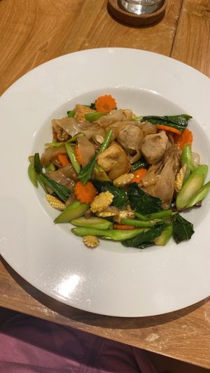 Stir fried noodles with black soy sauce  at VEGAN PHUKET in Phuket