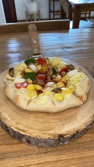 cashew nut pizza  at VEGAN PHUKET in Phuket