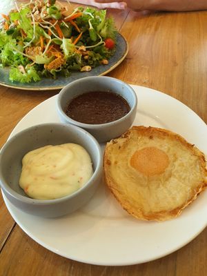 Vegan fried egg at VEGAN PHUKET in Phuket