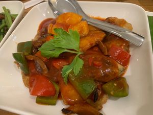 Vegan fish. Tasty    at VEGAN PHUKET in Phuket