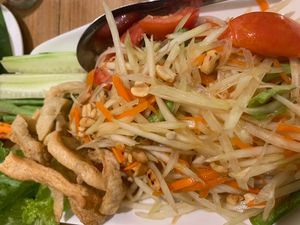 Som tum. Was ok.   at VEGAN PHUKET in Phuket