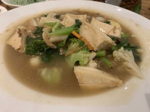 Rice noodle with gravy  at VEGAN PHUKET in Phuket