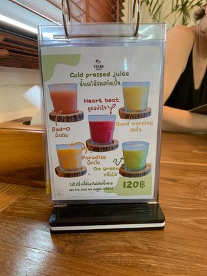 Cold pressed juice  at VEGAN PHUKET in Phuket
