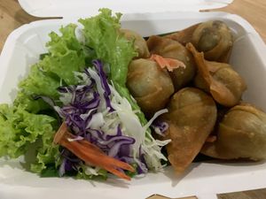 Fried shiitake dumplings. Ok    at VEGAN PHUKET in Phuket