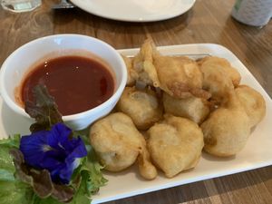 Meat balls, tasted like fish balls though. Really nice    at VEGAN PHUKET in Phuket