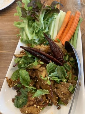 Spicy duck. Nice    at VEGAN PHUKET in Phuket