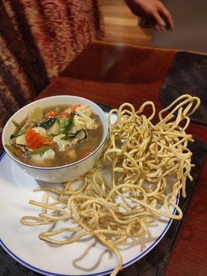 Crispy noodles at VEGAN PHUKET in Phuket