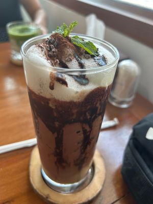 Iced soy chocolate. So delicious with Bonsoy!  at VEGAN PHUKET in Phuket