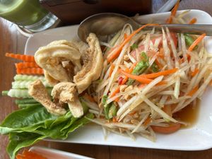 Som Tum. Delicious.  at VEGAN PHUKET in Phuket