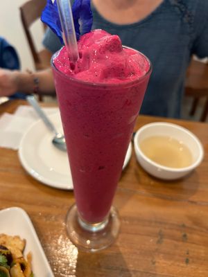 Dragon fruit smoothie at VEGAN PHUKET in Phuket