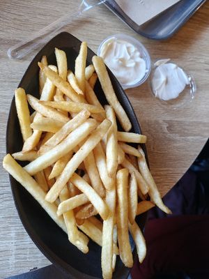 Fries on the side, tasty! at Klaus Kebab in Bremen