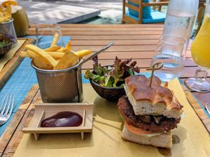 House made vegan burger at Zero Degree at Ayada Maldives in Maguhdhuvaa Island