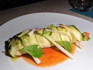 Vegan zucchini at Ocean Breeze at Ayada Maldives in Maguhdhuvaa Island
