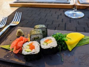 Vegan sushi at the Hibachi grill at Ayada Maldives in Maguhdhuvaa Island