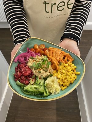 Buddha Bowl with homemade hummus  at Tree in Newark