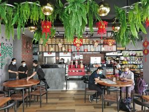 Restaurant interior at Leaf Corner 慈素 - Jurong in West Singapore