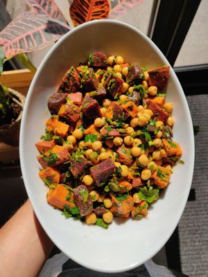 Winter Veg Salad at The Climbing Hangar in Sheffield