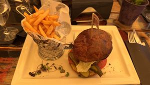 beyond meat burger  at Garage in Riga