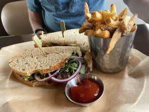 Impossible burger   at Market Place Kitchen & Bar in Shelton