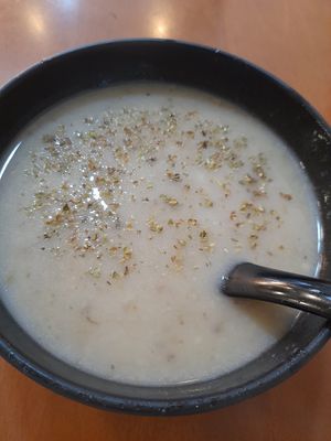 Vegan mushroom soup at Blooming Sprouts 旺盛素食 in Central Singapore
