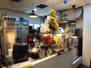 Cashier counter at Blooming Sprouts 旺盛素食 in Central Singapore