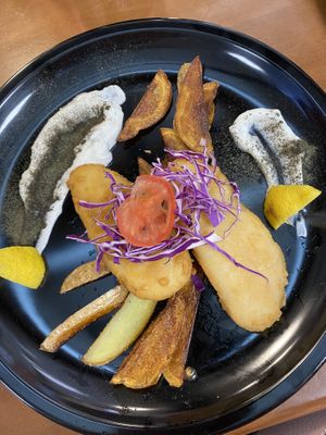 Fish and chips set  at Blooming Sprouts 旺盛素食 in Central Singapore