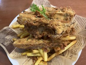 VFC with Truffle Fries    at Blooming Sprouts 旺盛素食 in Central Singapore