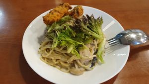 Alfredo with vfc add on at Blooming Sprouts 旺盛素食 in Central Singapore